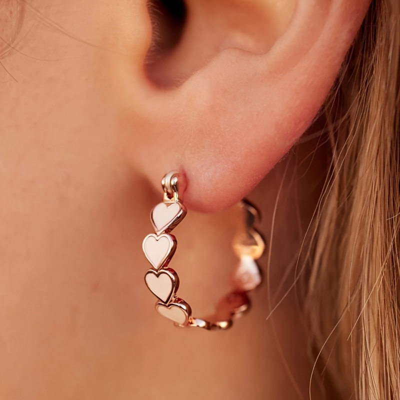 Vintage Style Copper Hoop Earrings for Women